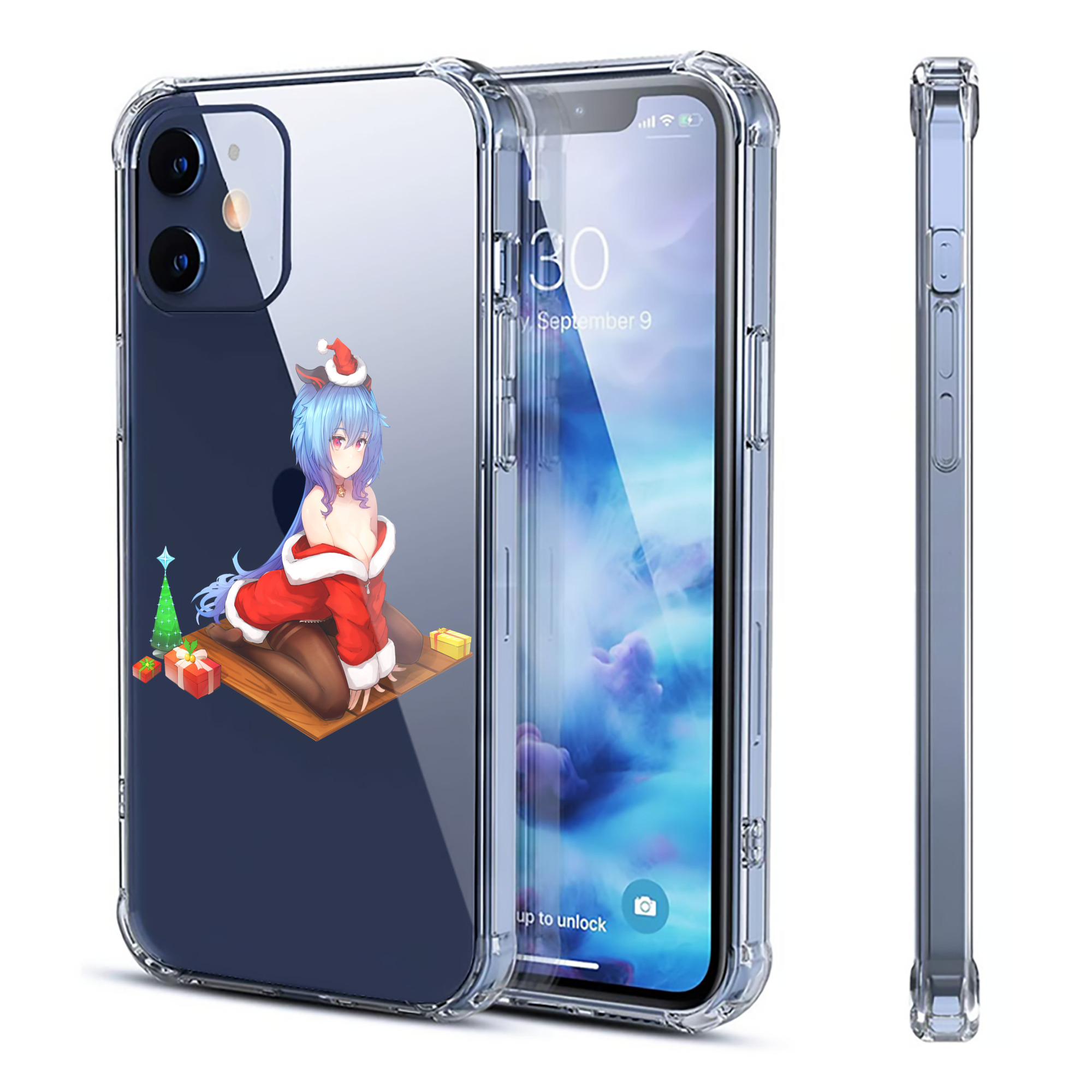げんし神 甘雨 かんう genshin Ganyu 【iPhone 12シリーズ対応】透明スマホケース（クリアソフトケース）